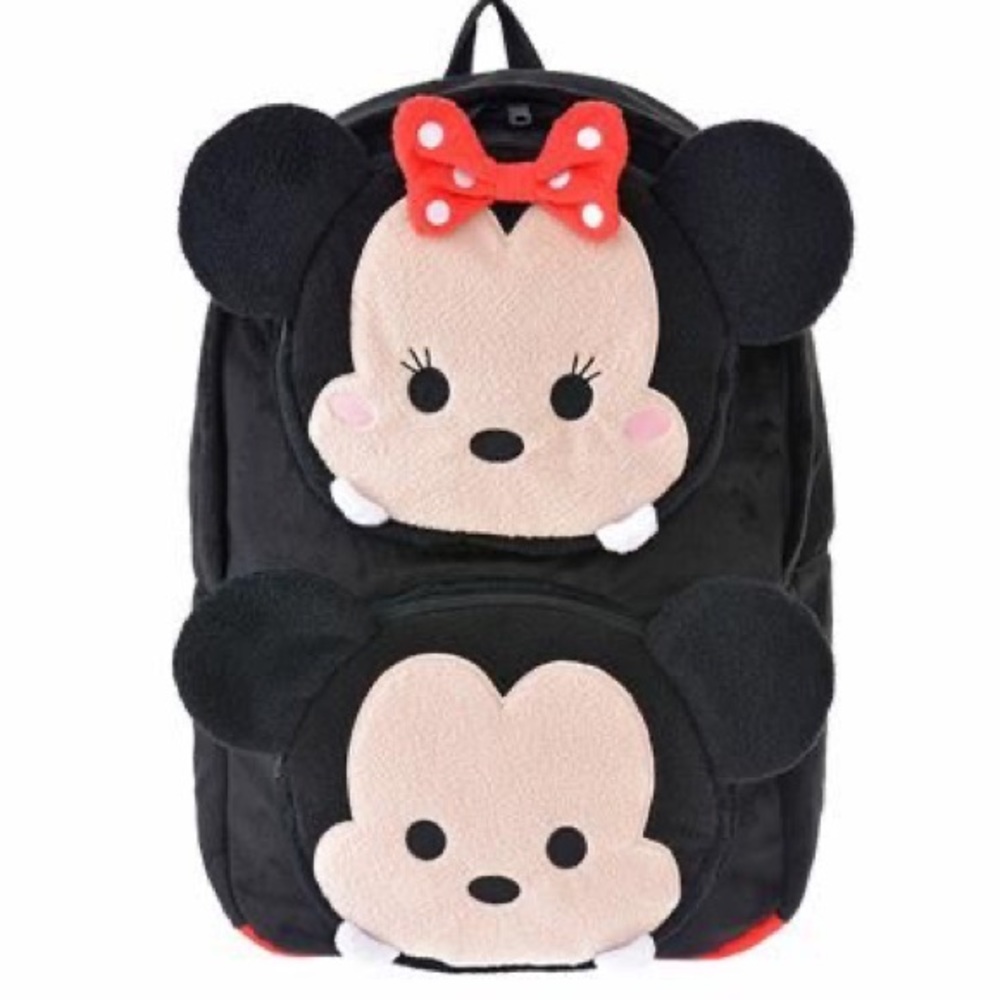 Rare Disney Tsum Tsum Velour Backpack from Japan